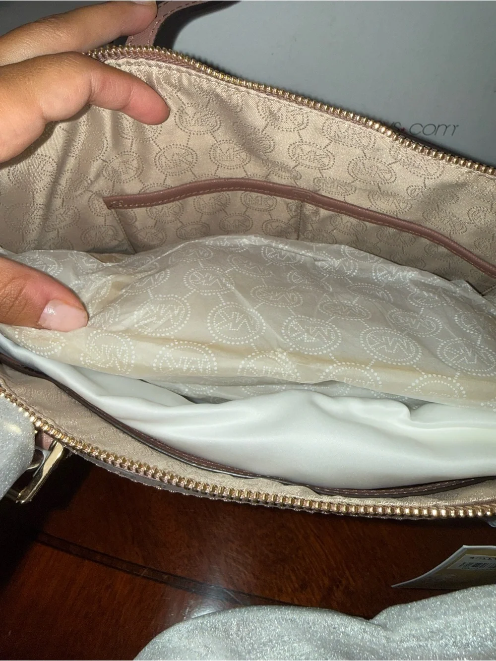 Michael Kors Rose Pink Saffiano Leather Tote with MK Charm